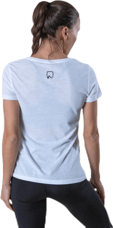 Performance Athl V-Neck Ss Tee White - Bild 3