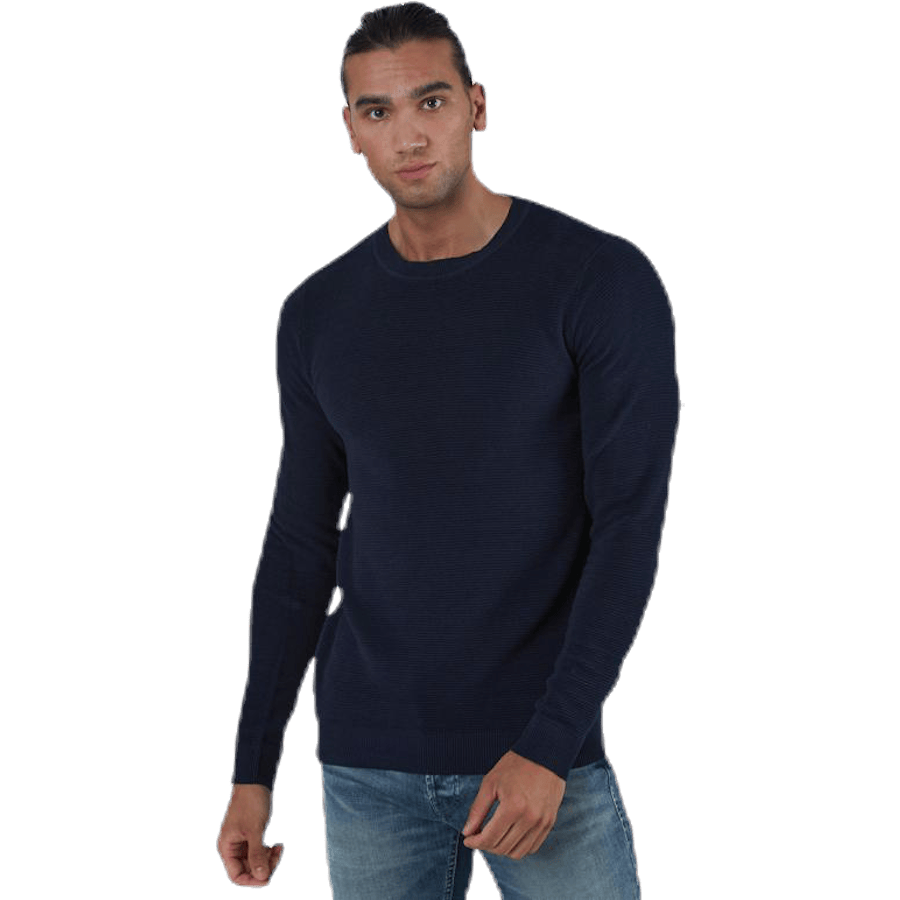 Liam Knit Crew Neck Blue
