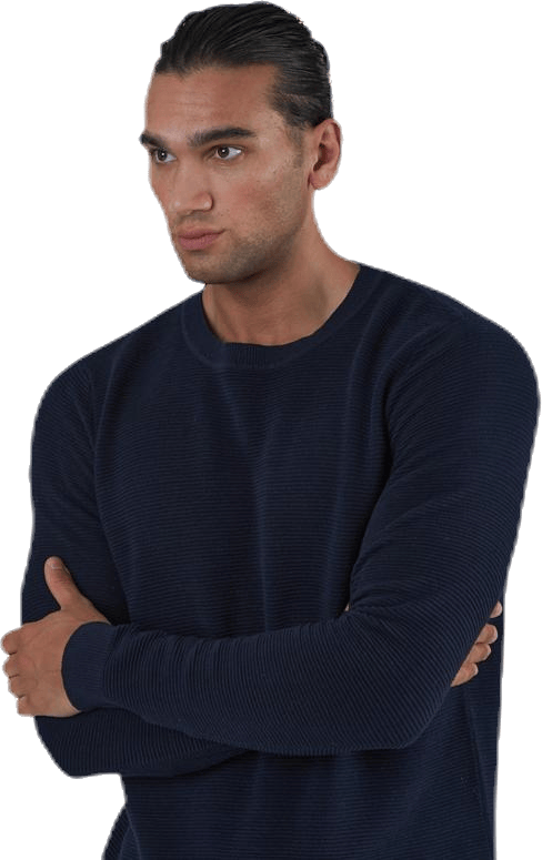 Liam Knit Crew Neck Blue - Bild 2