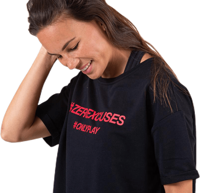 Arina Ss Loose Sweat Top Black