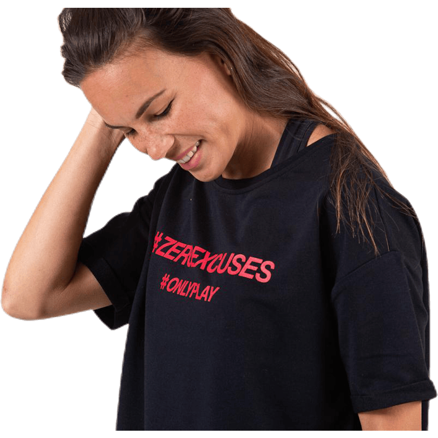 Arina Ss Loose Sweat Top Black