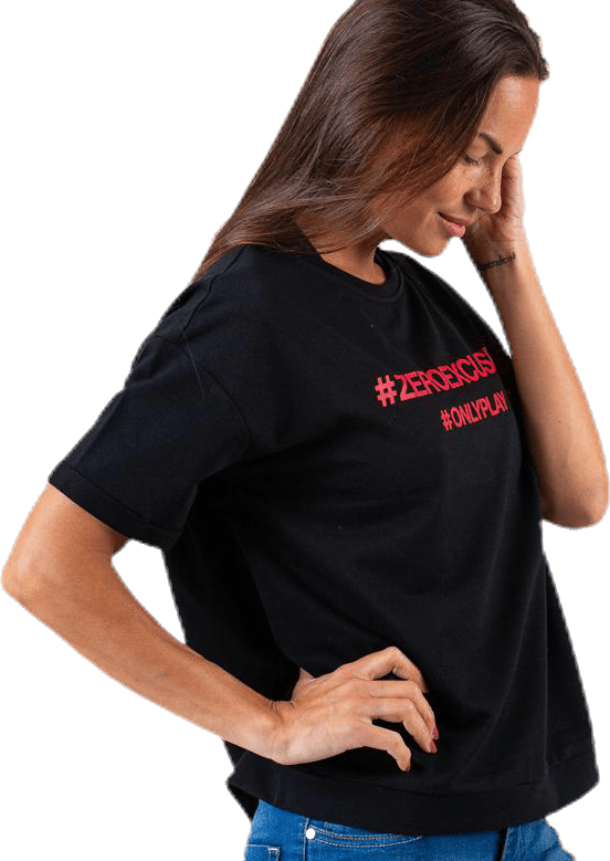 Arina Ss Loose Sweat Top Black - Bild 2