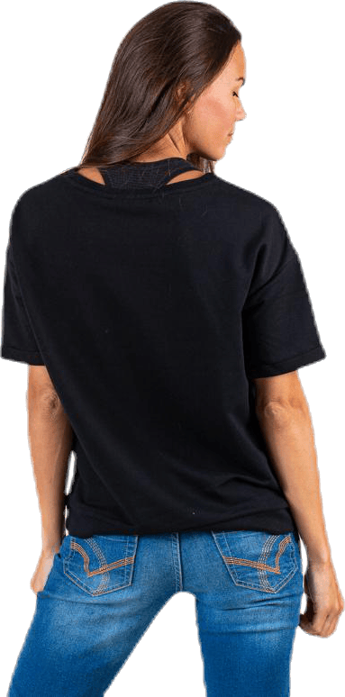 Arina Ss Loose Sweat Top Black - Bild 3