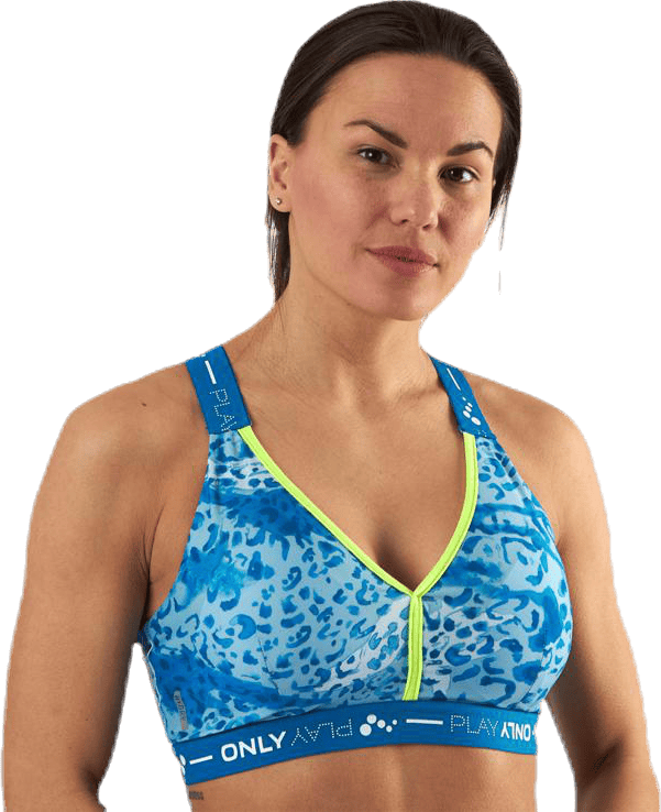 Angilia Life Aop Sports Bra Blue