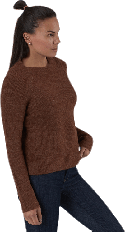 Ellen Ls O-Neck Knit Brown - Bild 2