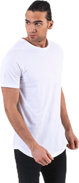 Curved Tee Ss O-Neck White, Male, Apparels, T-shirt, White, XL