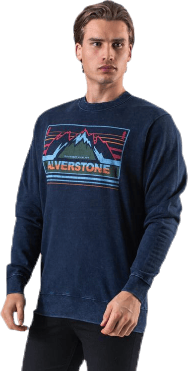 Manjaro Sweat Crew Neck Blue, Male, Bekleidung, Hemden, Blau, L