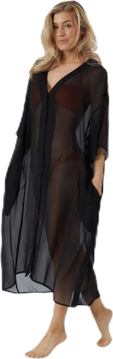 Nertrud Kaftan Black, Female, Kleding, Zwemkleding, Zwemmen, Zwart, ONESIZE