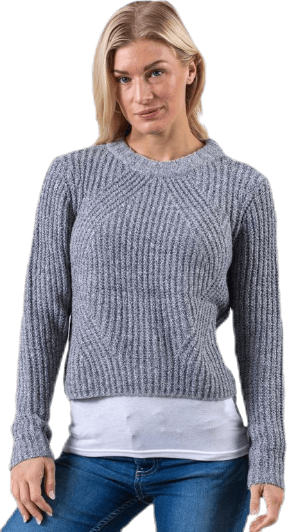Fiona L/S Pullover Knt Grey - Bild 2