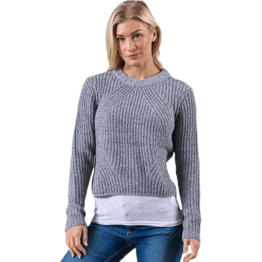 Fiona L/S Pullover Knt Grey - Bild 2