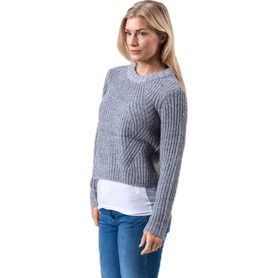Fiona L/S Pullover Knt Grey - Bild 3