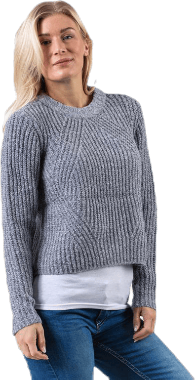 Fiona L/S Pullover Knt Grey - Bild 5