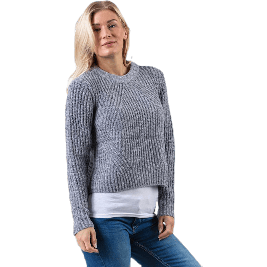 Fiona L/S Pullover Knt Grey - Bild 5