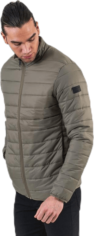 Eric Puffer Collar Green, Male, Ropa, chaquetas, Verde, XXL