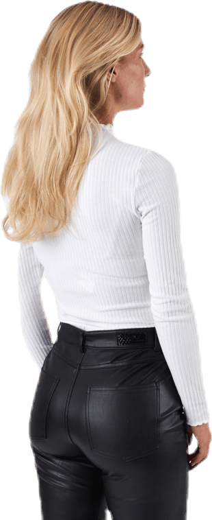 Emma L/S High Neck Top Jrs Beige