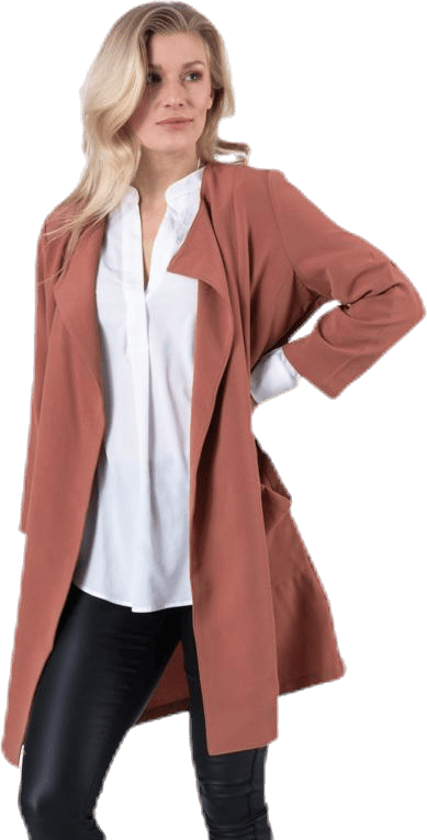 Kornelia 3/4 Coatigan Brown, Female, Apparels, Shirts, Brown, M