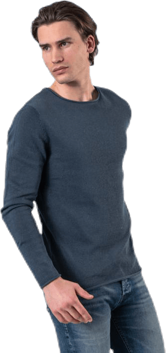 Linen Knit Crew Neck Blue - Bild 3