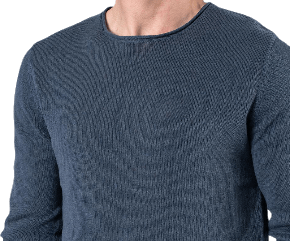 Linen Knit Crew Neck Blue - Bild 4