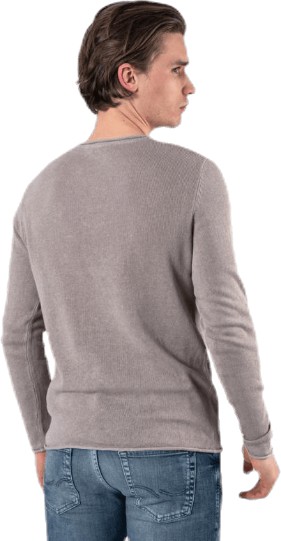 Linen Knit Crew Neck Grey - Bild 4
