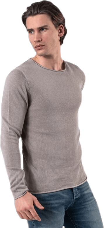 Linen Knit Crew Neck Grey - Bild 5