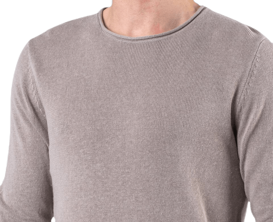 Linen Knit Crew Neck Grey - Bild 6