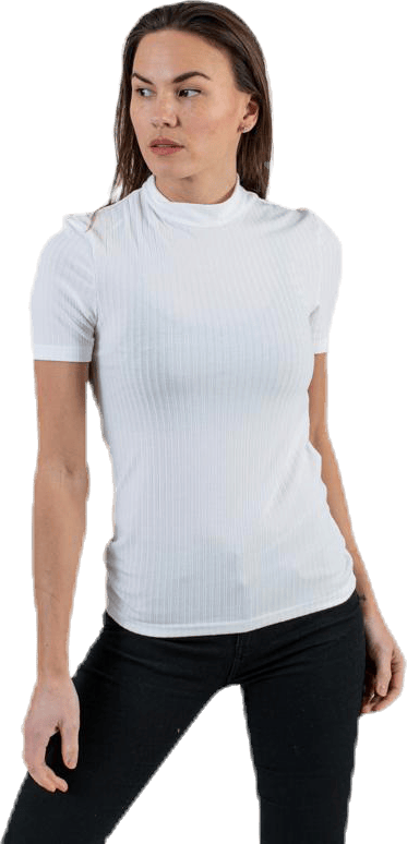 Kylie Ss T-Neck Top  White