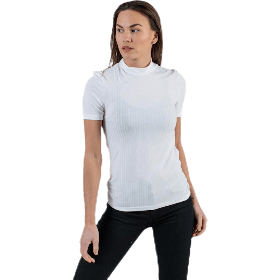 Kylie Ss T-Neck Top White