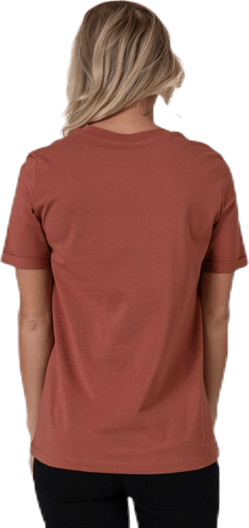 Ria Ss Fold Up Solid Tee Brown - Bild 3