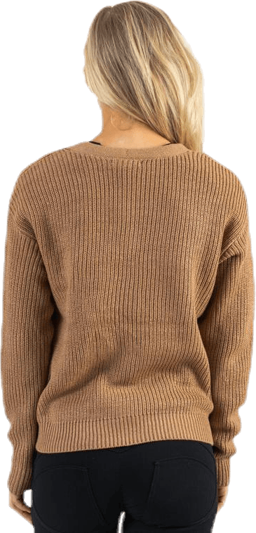 Karie Ls Knit Cardigan Beige - Bild 4