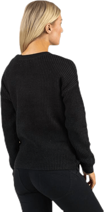 Karie Ls O-Neck Knit Black - Bild 3