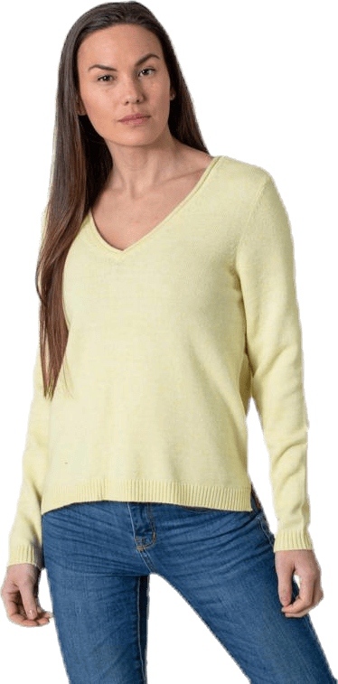 Lesly New V-Neck Pullover Knt Beige