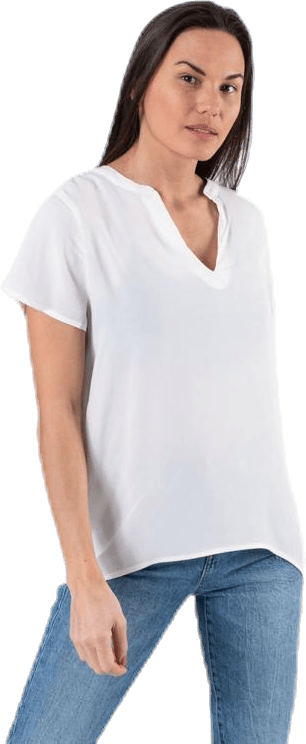 Molly Ss V-Neck White, Female, Abbigliamento, Maglietta, Bianca, 38