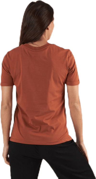 Ria Ss Fold Up Solid Tee Beige - Bild 3