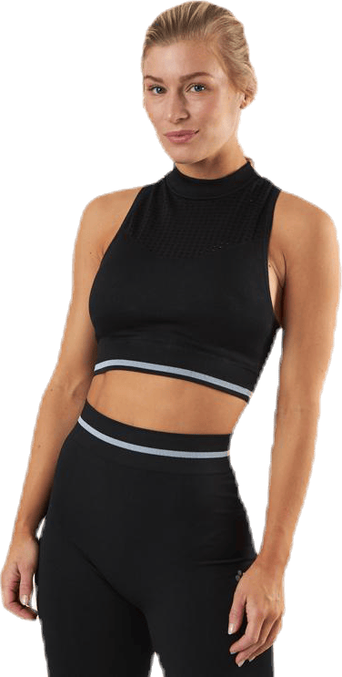 Aila Circular Sports Top Black