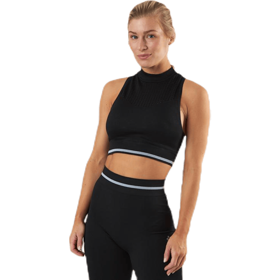 Aila Circular Sports Top Black