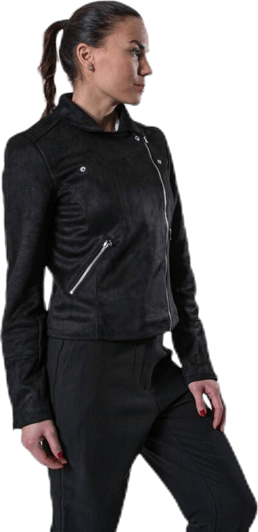 Gerry Faux Suede Biker Otw Black - Bild 4