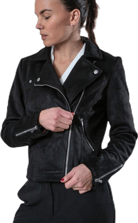 Gerry Faux Suede Biker Otw Black - Bild 6