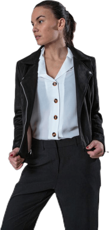 Gerry Faux Suede Biker Otw Black - Bild 2