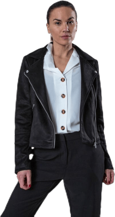 Gerry Faux Suede Biker Otw Black - Bild 8