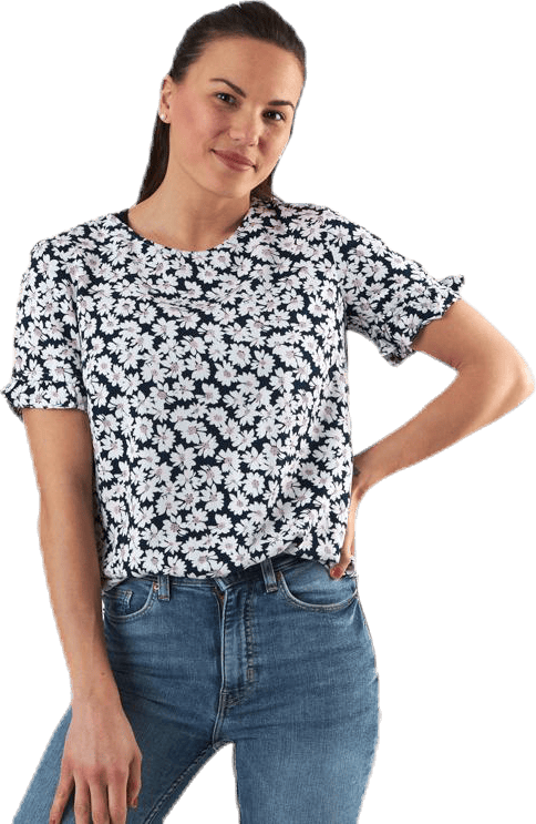 Amice Ss Top Blue, Female, Kläder, Skjortor, Blå, XS