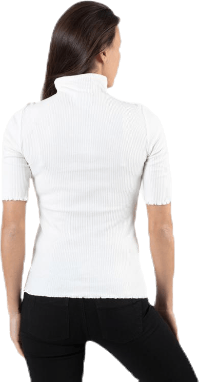 Nukisa 2/4 Mock Neck Top Bc White - Bild 3