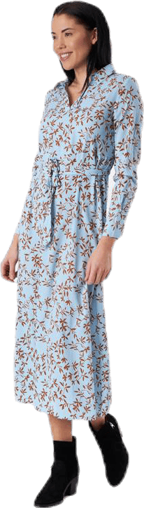 Alma Poly L/S Shirt Dress Aop Blue - Bild 2