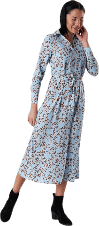 Alma Poly L/S Shirt Dress Aop Blue - Bild 4