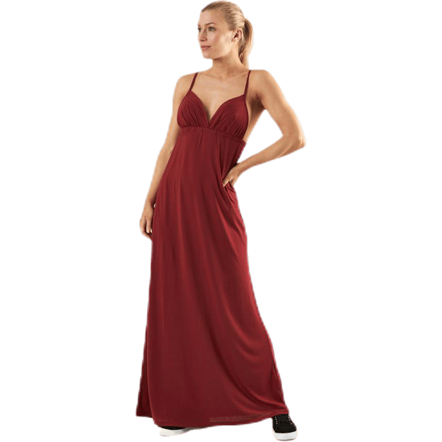 Strap Ankle Dress Red