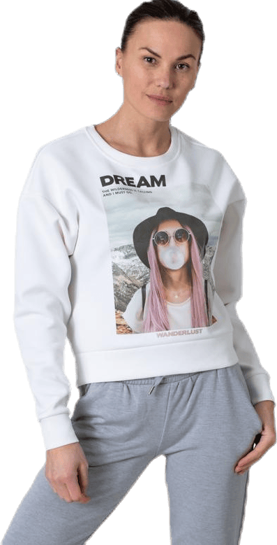 Ziggy L/S O-Neck Box Swt White