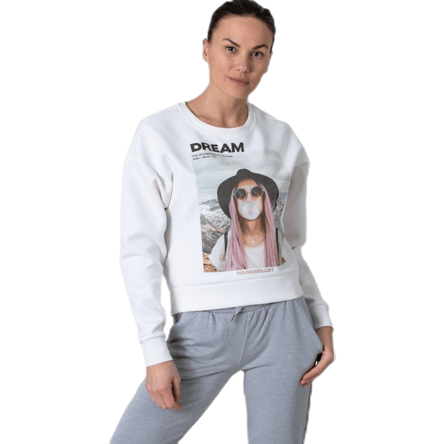 Ziggy L/S O-Neck Box Swt White