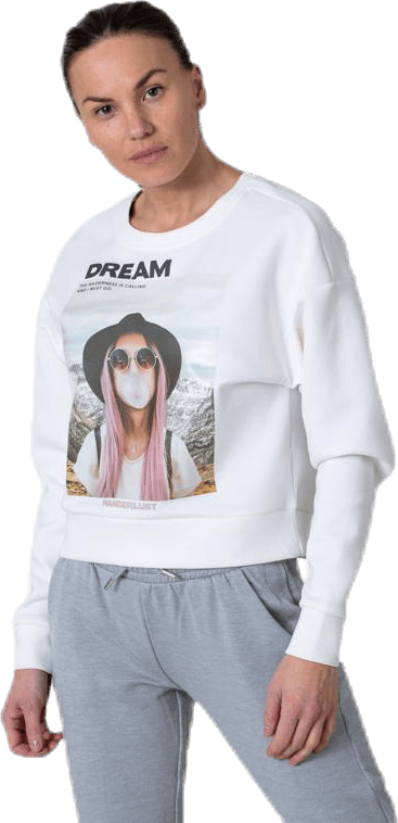 Ziggy L/S O-Neck Box Swt White - Bild 4