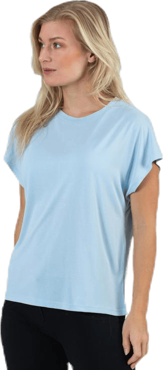 Free Life S/S O-Neck Top Jrs Blue - Bild 2