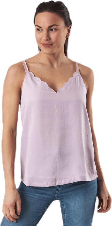 Debbie Singlet Wvn Pink