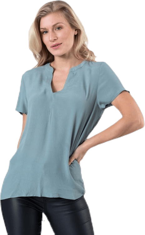 Molly Ss V-Neck Green - Bild 4